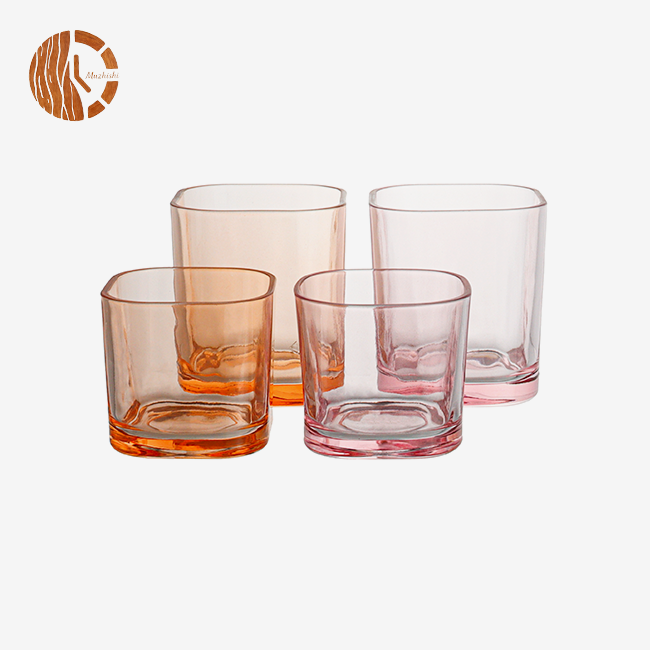 Ribbed Glass Candle Vessel